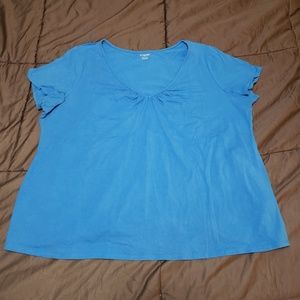 3XL blue v-neck maternity tshirt